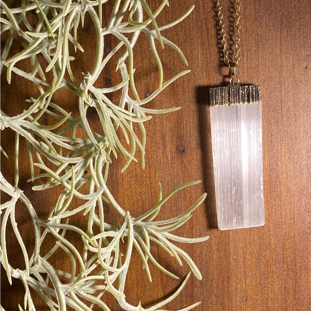Selenite Pendant Necklace